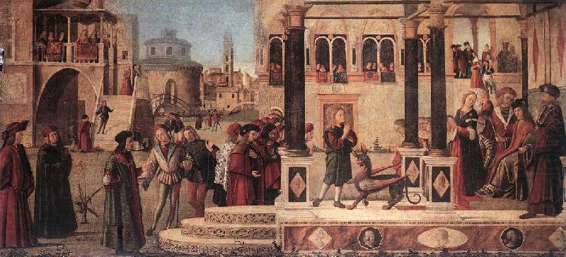 The Daughter of of Emperor Gordian is Exorcised by St Triphun dfg, CARPACCIO, Vittore